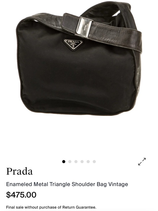 Prada Handbags - Prada Black Nylon Messenger Bag with Leather Trim